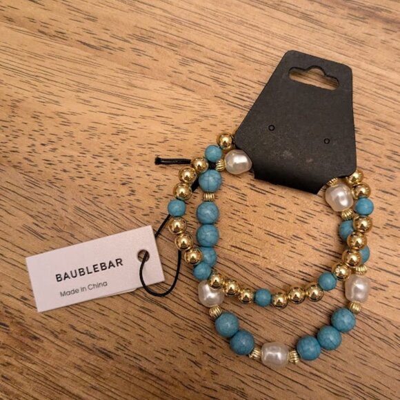 BaubleBar Jewelry - NWT! Set of Two BaubleBar Stretch Beaded Bracelets